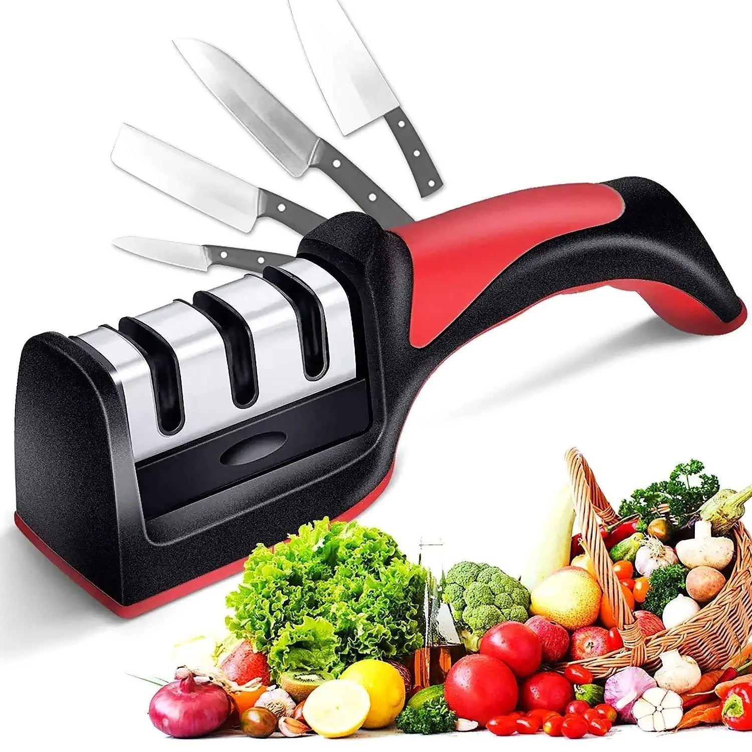 8197 Manual Knife Sharpener 3 Stage Sharpening Tool for Ceramic Knife and Steel Knives (1 Pc) 8197 Manual Knife Sharpener 3 Stage Sharpening Tool for Ceramic Knife and Steel Knives (1 Pc)